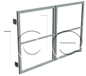 Jednokrídlová skladacia brána bez stĺpikov 3500mm x 1250mm