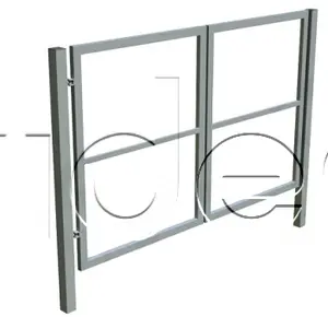 Jednokrídlová skladacia brána vrátane stĺpikov 3000mm x 1000mm