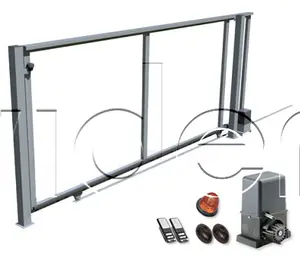 Posuvná brána na koľajnici so stĺpikmi 4500x1000 mm vr. pohonu a príslušenstva na montáž